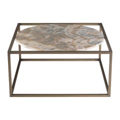 Gianfranco Ferré Home Norrebro Central Table in Metal and Bronze Finish