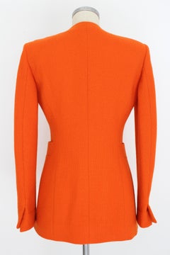 Gianfranco Ferre Orange Wool Fitted Jacket