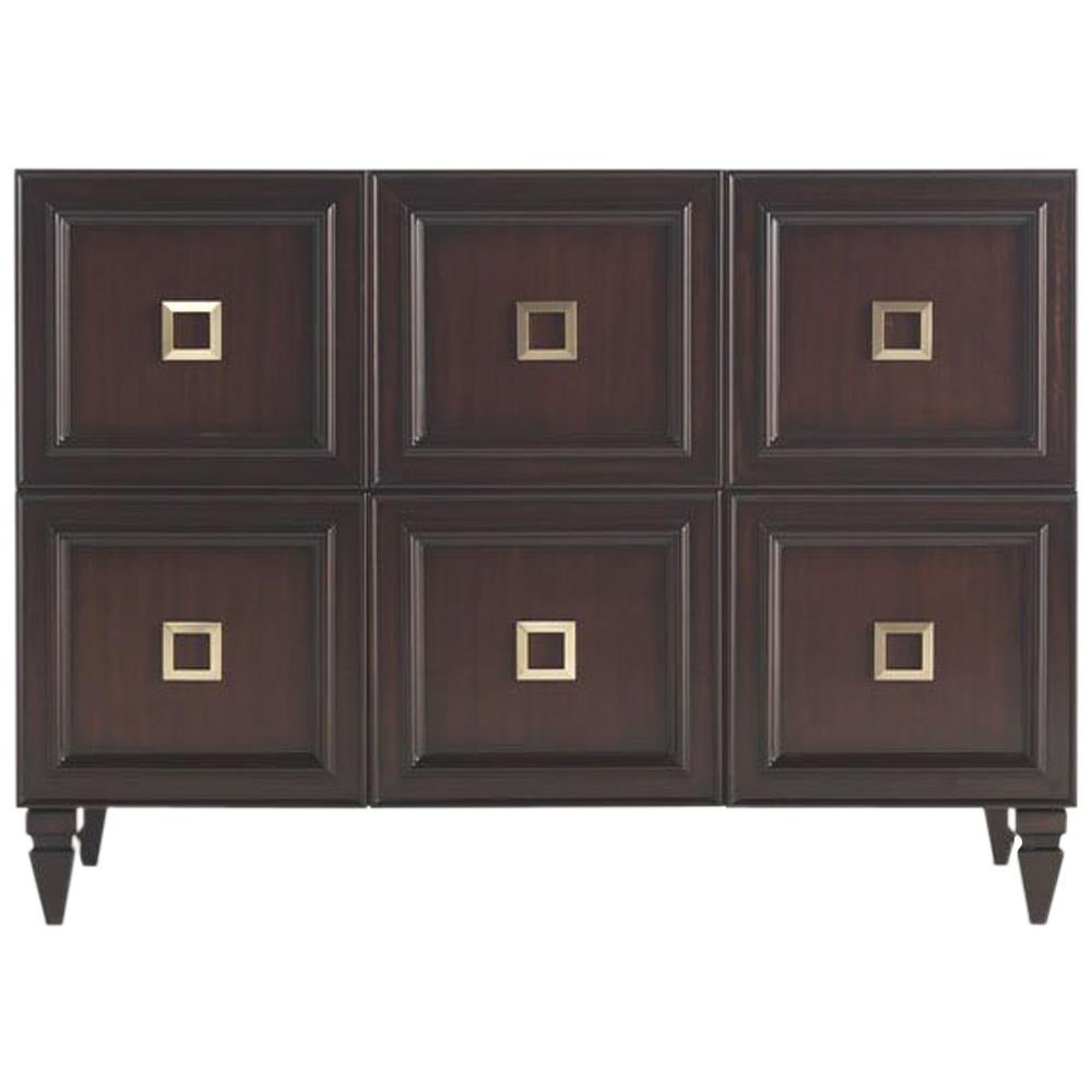 Gianfranco Ferre Perry Chest of Drawers in Mahogany Wood For Sale
