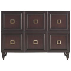 Gianfranco Ferre Perry Chest of Drawers in Mahogany Wood