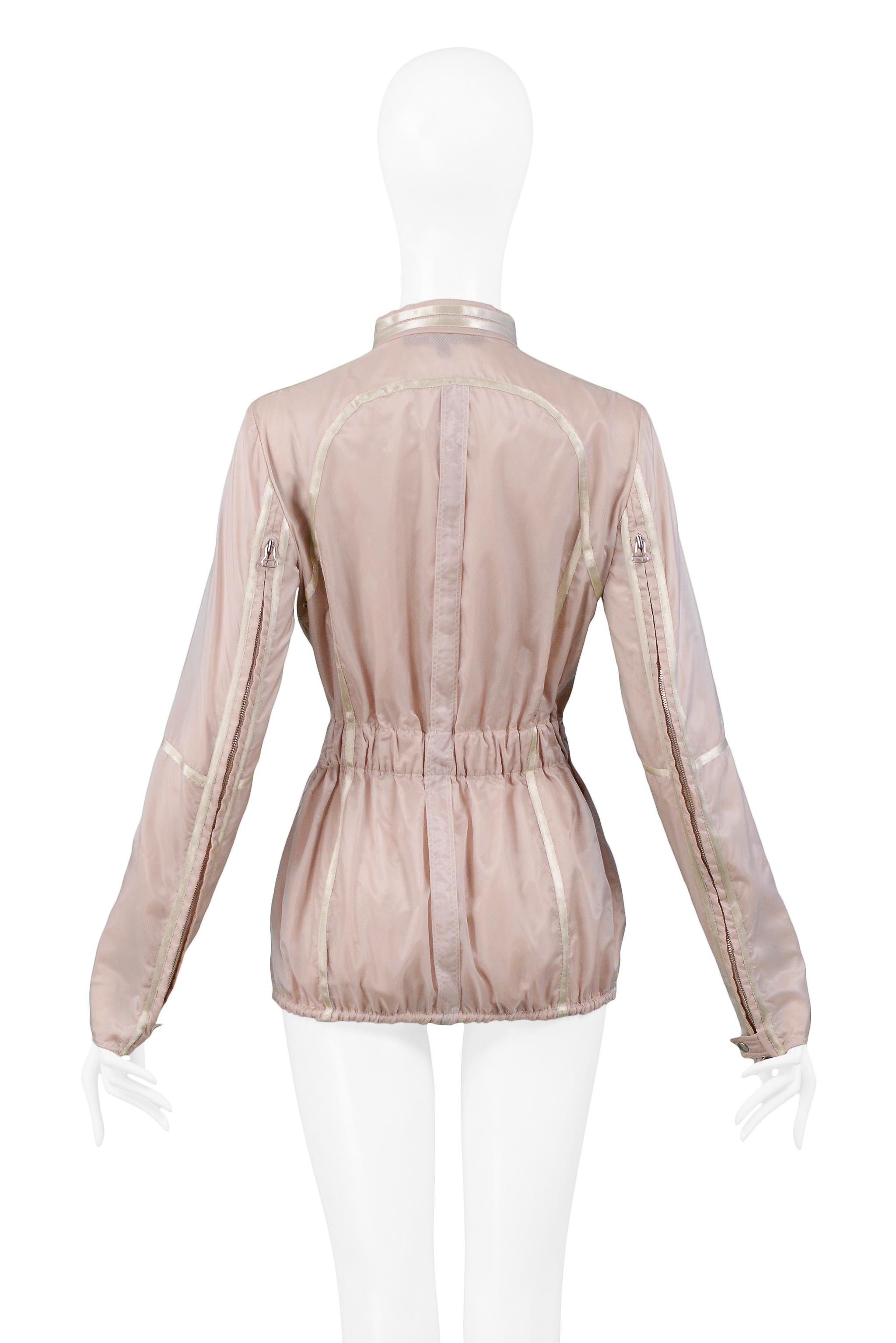 Women's Gianfranco Ferre Pink Nylon Windbreaker Jacket 2005 For Sale