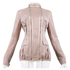 Gianfranco Ferre Rosa Nylon-Windbreaker-Jacke 2005