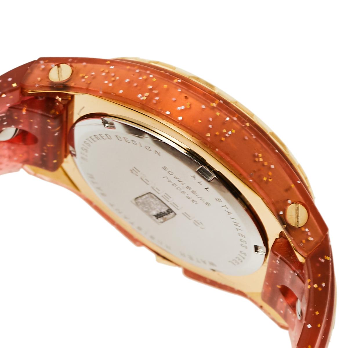 Contemporary Gianfranco Ferre Pink Two Tone Rubber GF.9024J-17Z Men's Wristwatch 43 mm