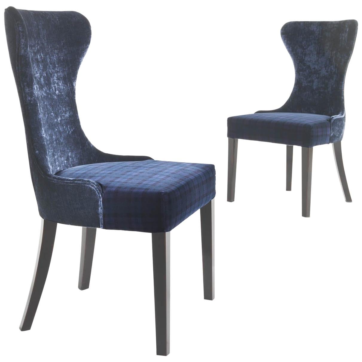 Gianfranco Ferré Pretty Chair in Blue Fabric For Sale