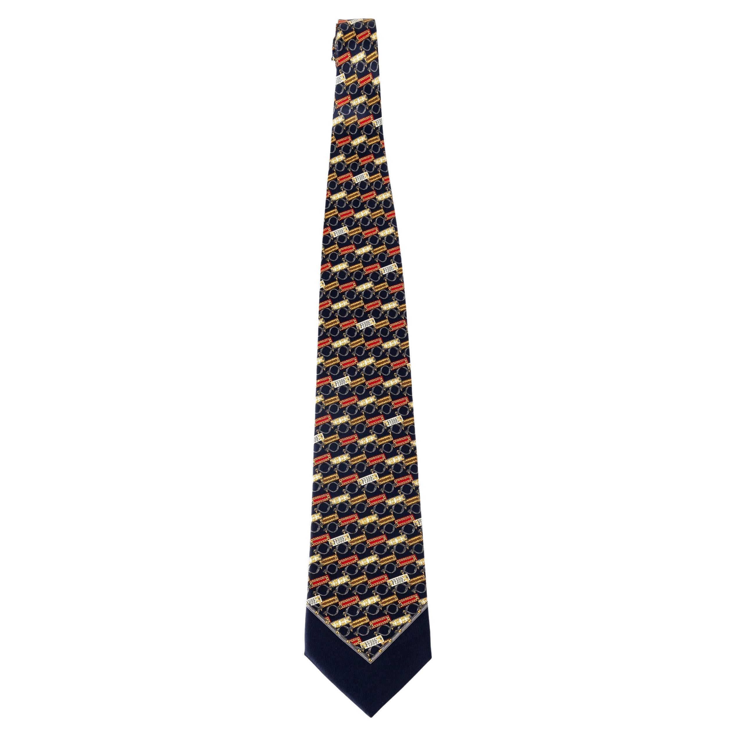 Gianfranco Ferré Printed Silk Tie - '90s For Sale