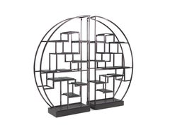 21st Century Psyco Bookcase in Black Chrome Finishing by Gianfranco Ferré Home