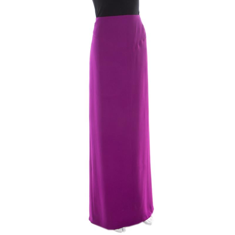 purple crepe skirt