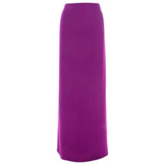 Gianfranco Ferre Purple Crepe Maxi Skirt L