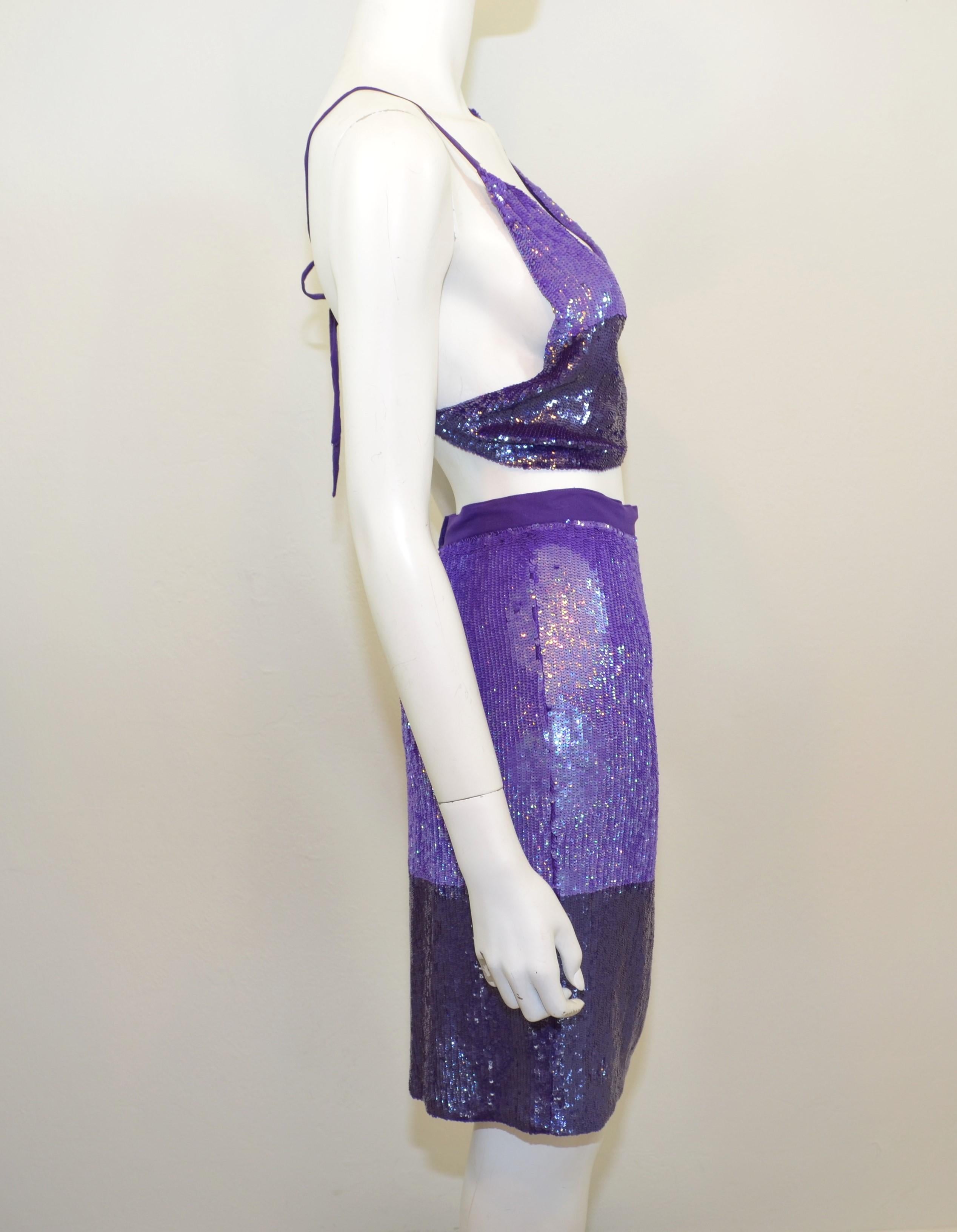 purple sequin set