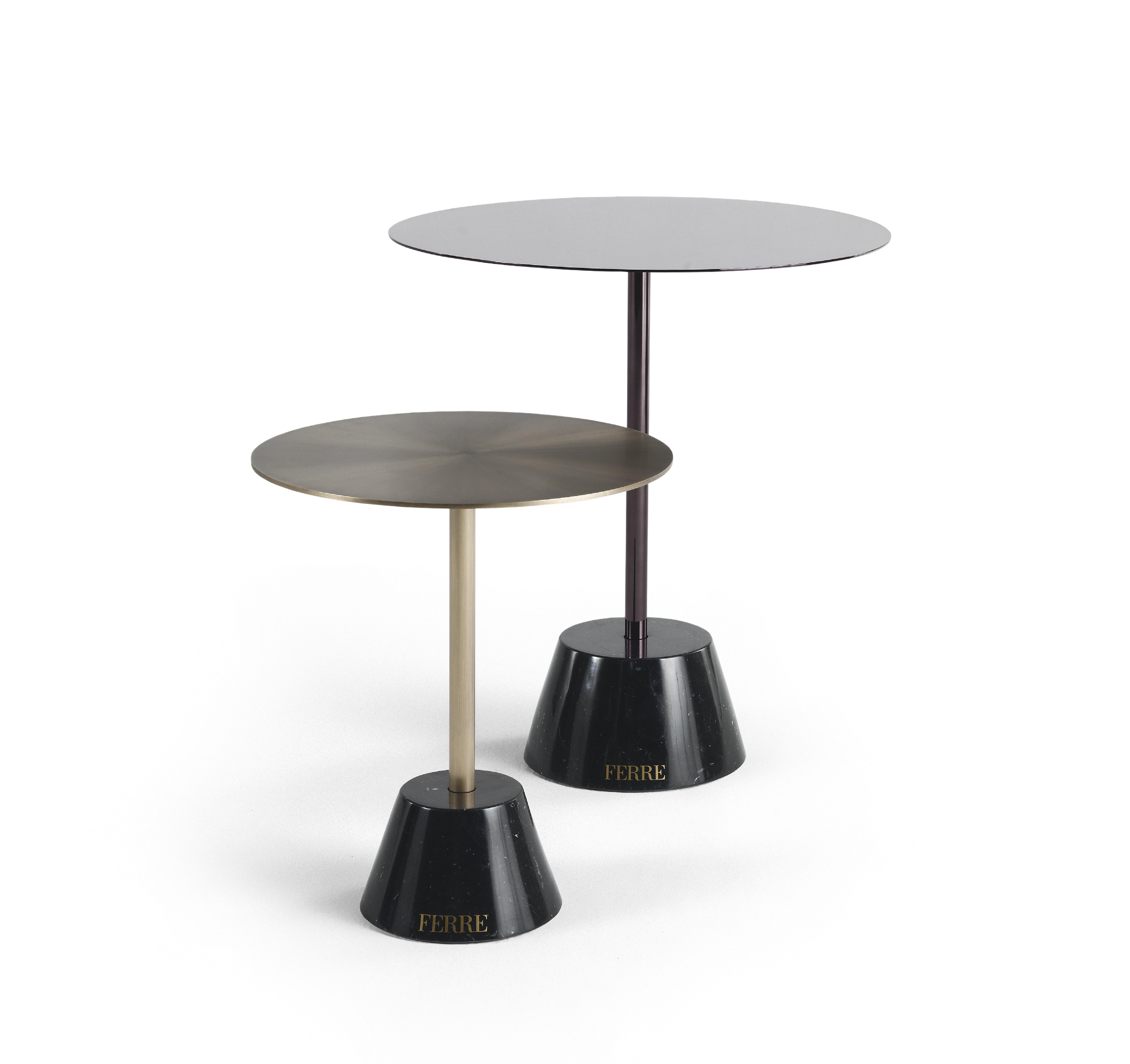 Modern 21st Century Queens Side Table in Black Chrome Finish by Gianfranco Ferré Home For Sale