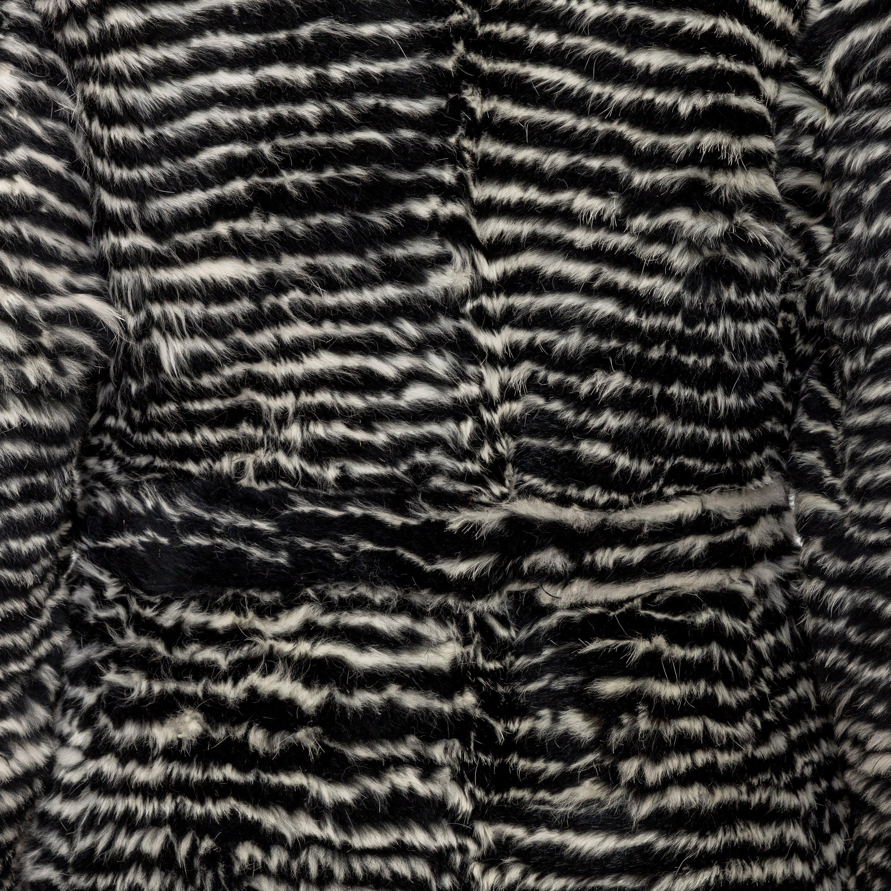 Cappotto in pelliccia di coniglio e volpe Gianfranco Ferré - anni '90 in vendita 2