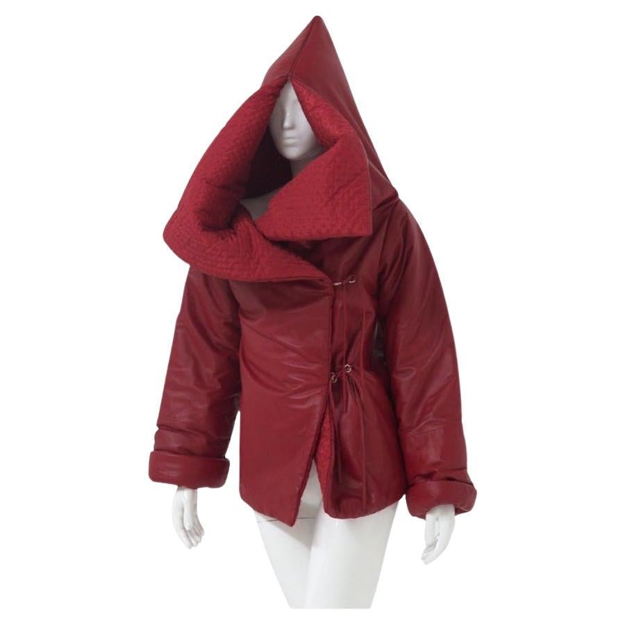 Gianfranco Ferré - Rare red leather oversized jacket