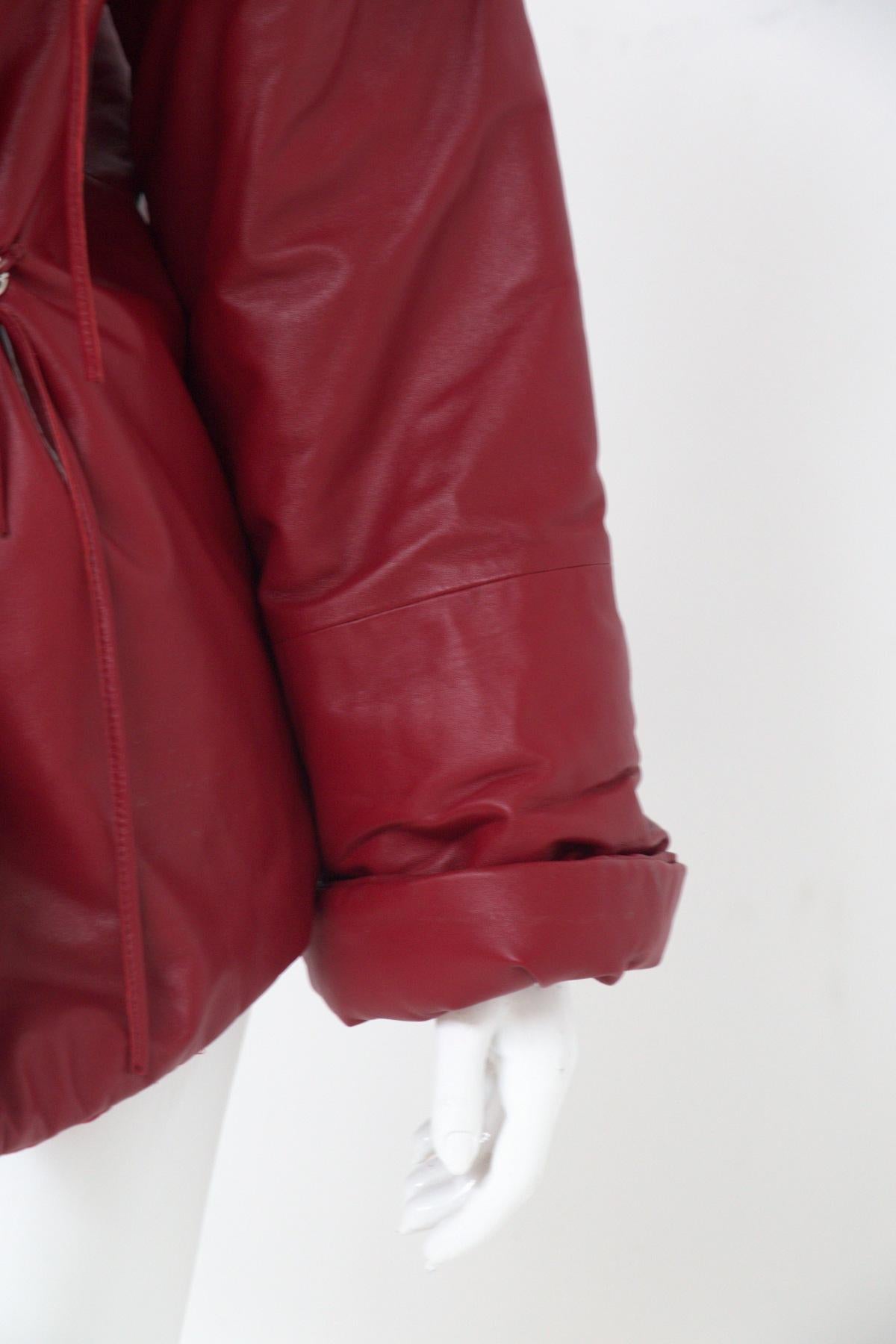Women's Gianfranco Ferré Rare Oversized Red Leather Jacket For Sale