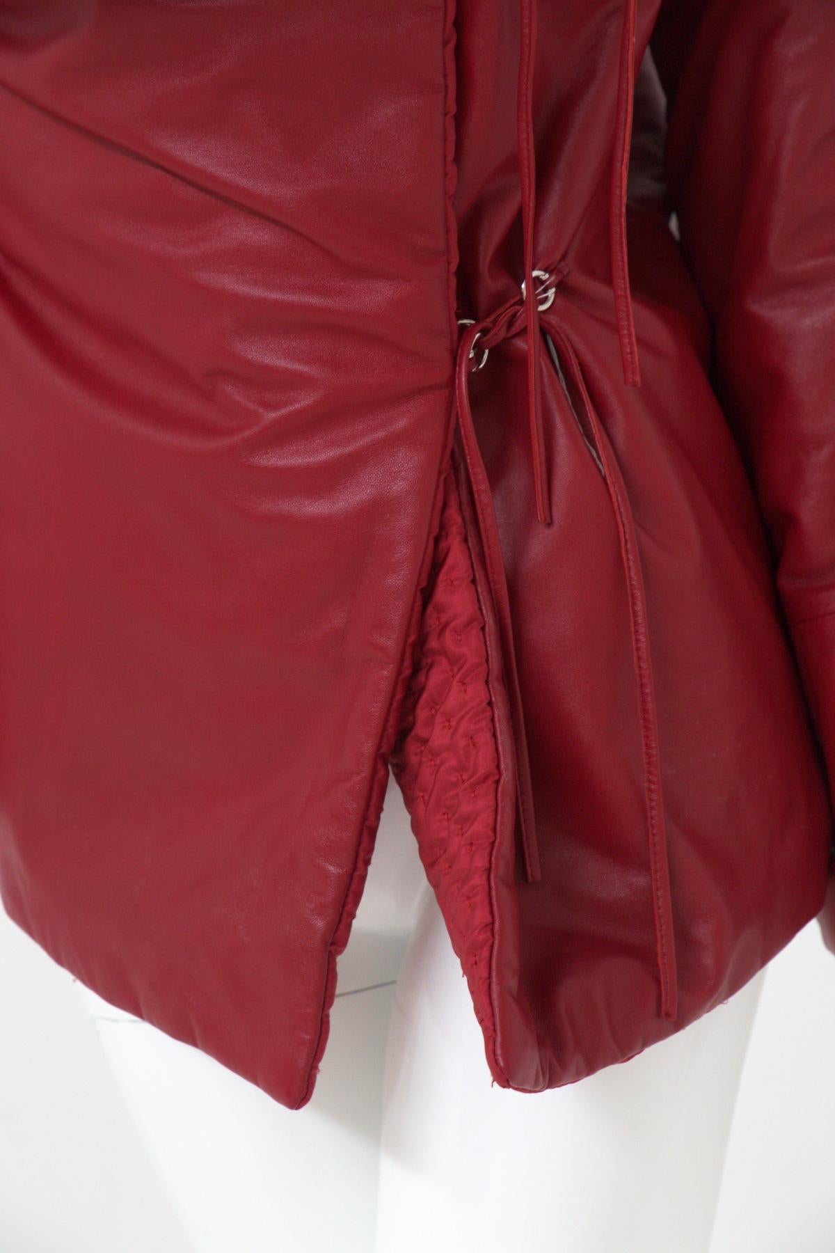 Gianfranco Ferré Rare Oversized Red Leather Jacket For Sale 1