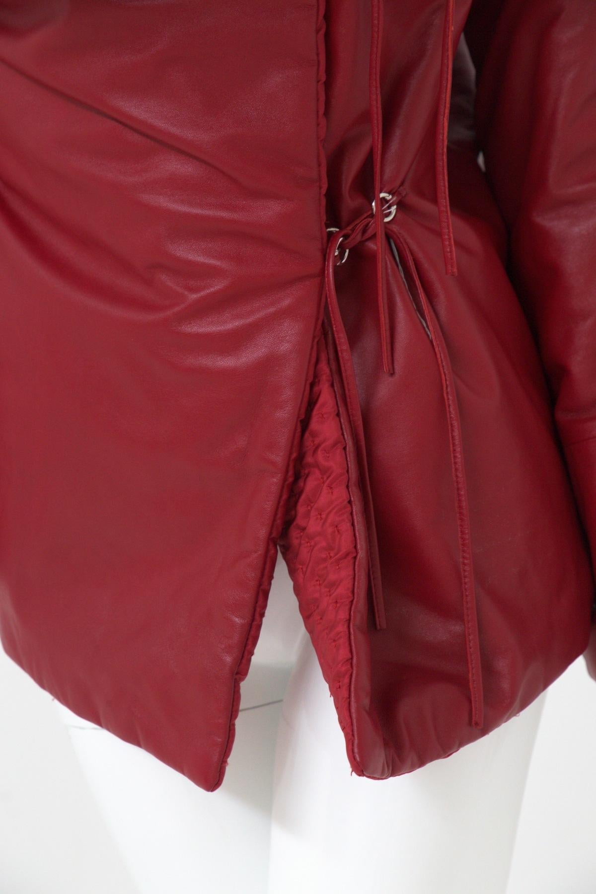 Gianfranco Ferré Rare Oversized Red Leather Jacket For Sale 1