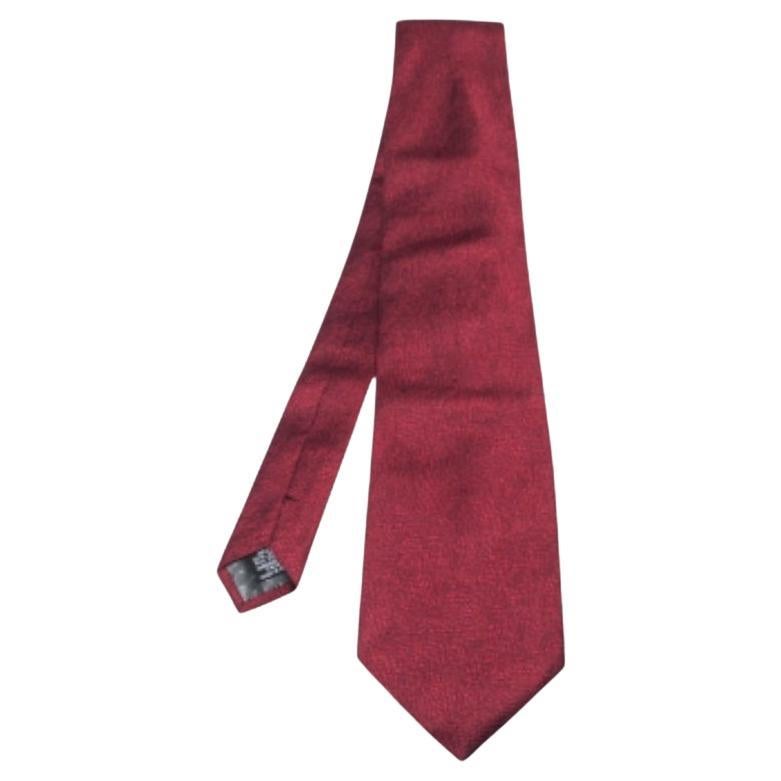 Gianfranco Ferre Red Jacquard Silk Traditional Tie For Sale