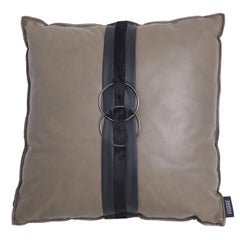 21st Century Ring_1 Decorative Cushion in Leather by Gianfranco Ferré Home