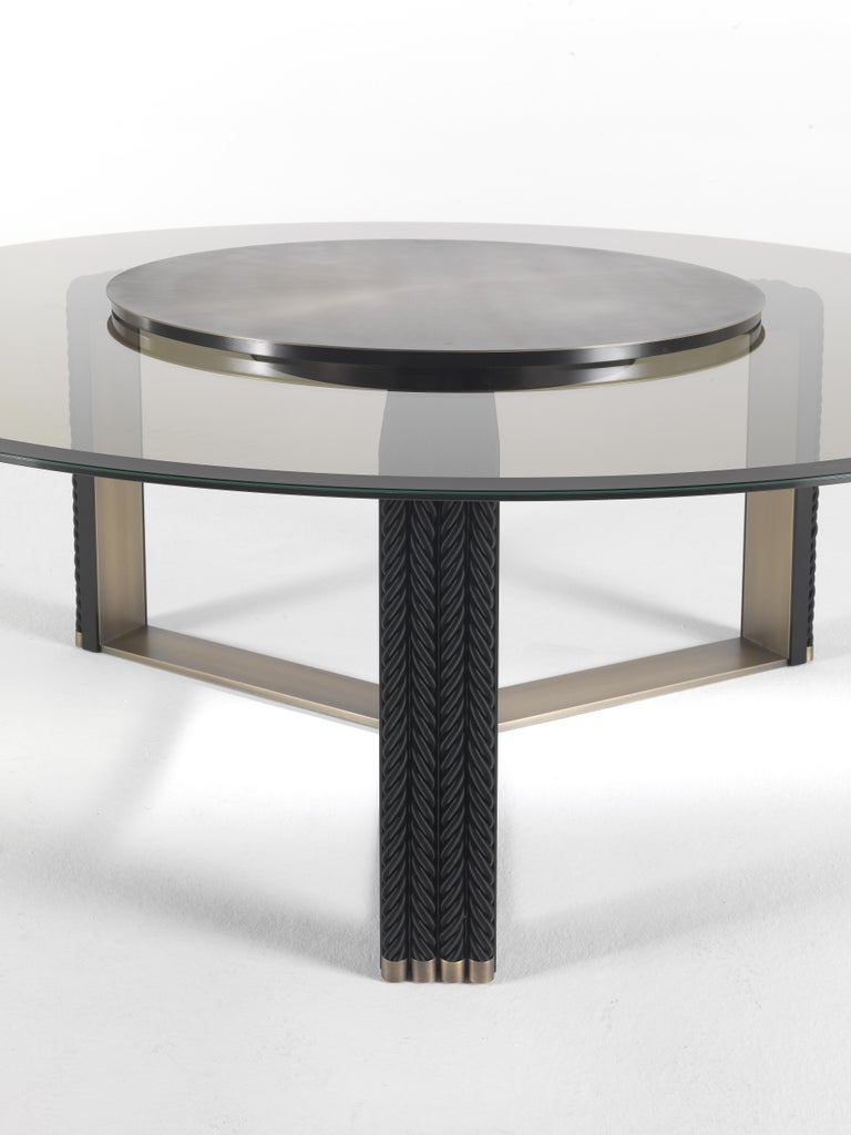 21st Century Glasgow Dining Table with Decorative Ropes by Gianfranco