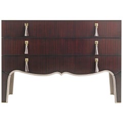 Gianfranco Ferré Royal Chest of Drawers in Brass and Leather