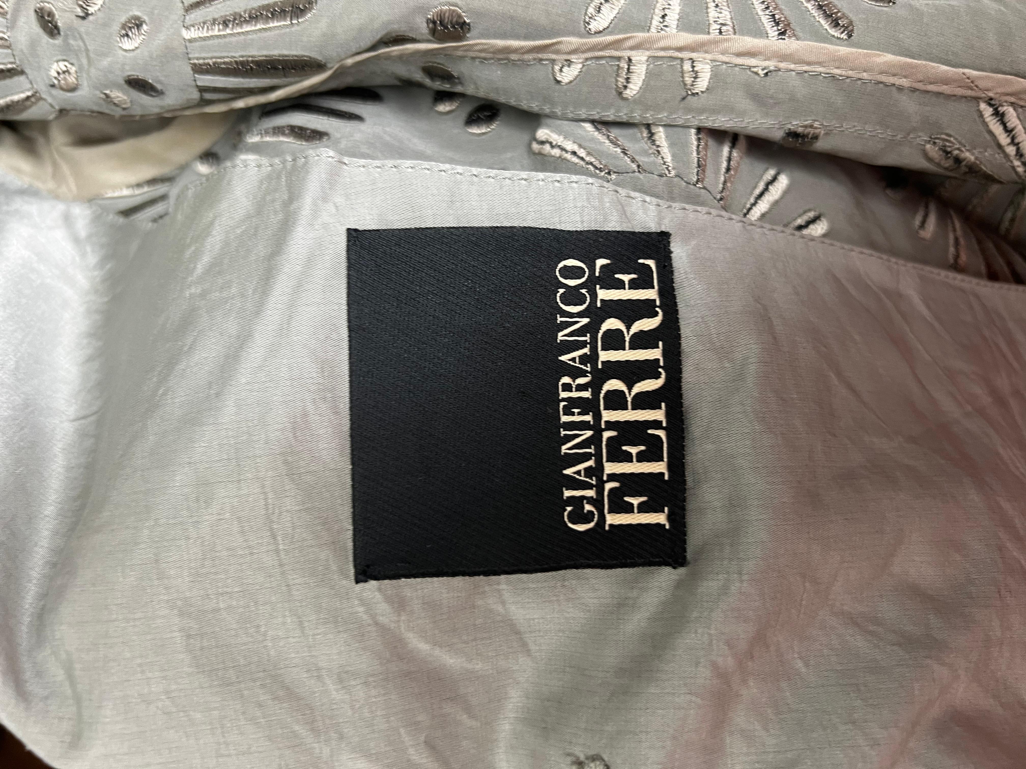 Chaqueta Gianfranco Ferrè S/S 2004 Sun Pattern Plata en venta 5