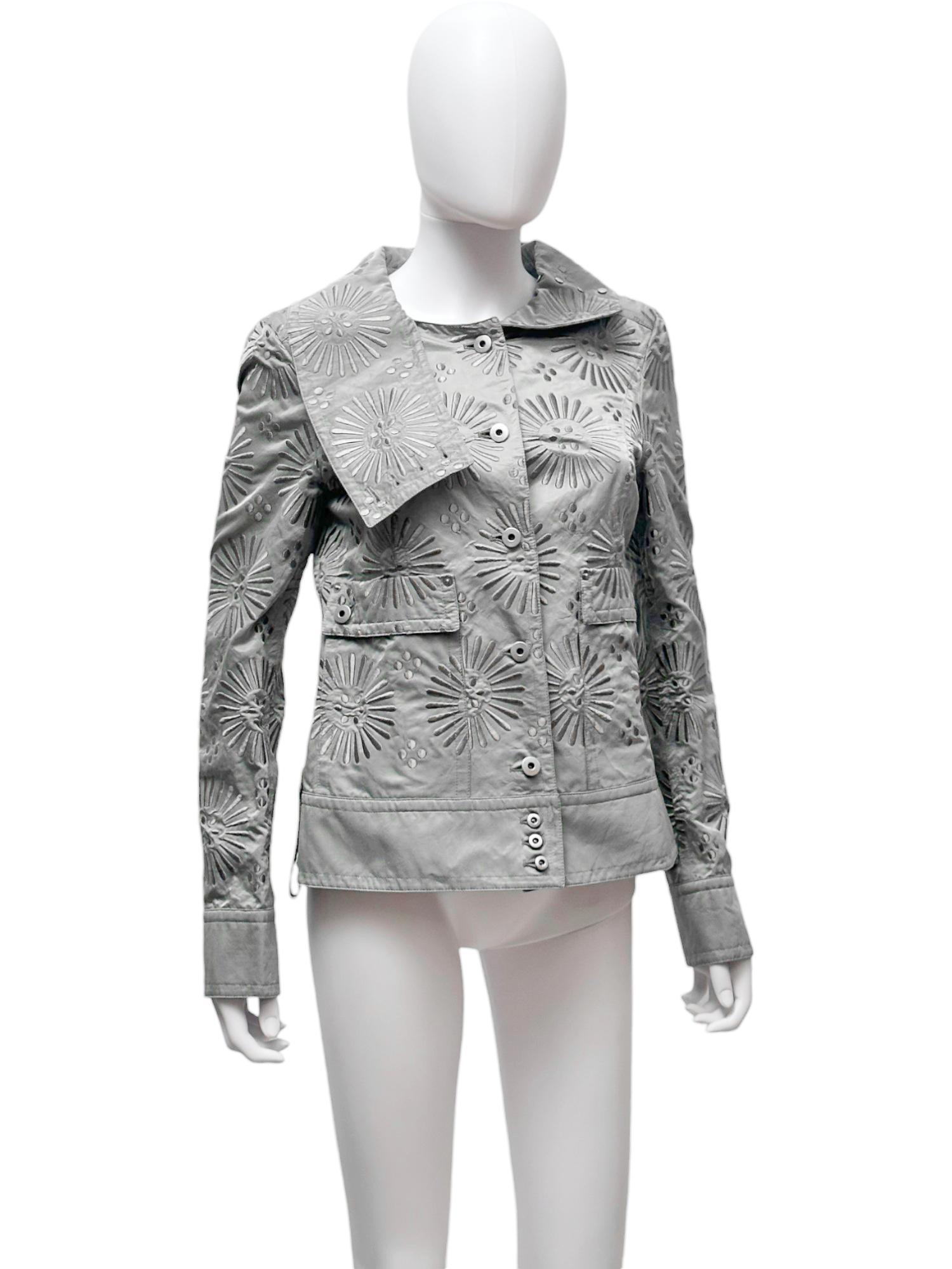 De las mujeres Chaqueta Gianfranco Ferrè S/S 2004 Sun Pattern Plata en venta