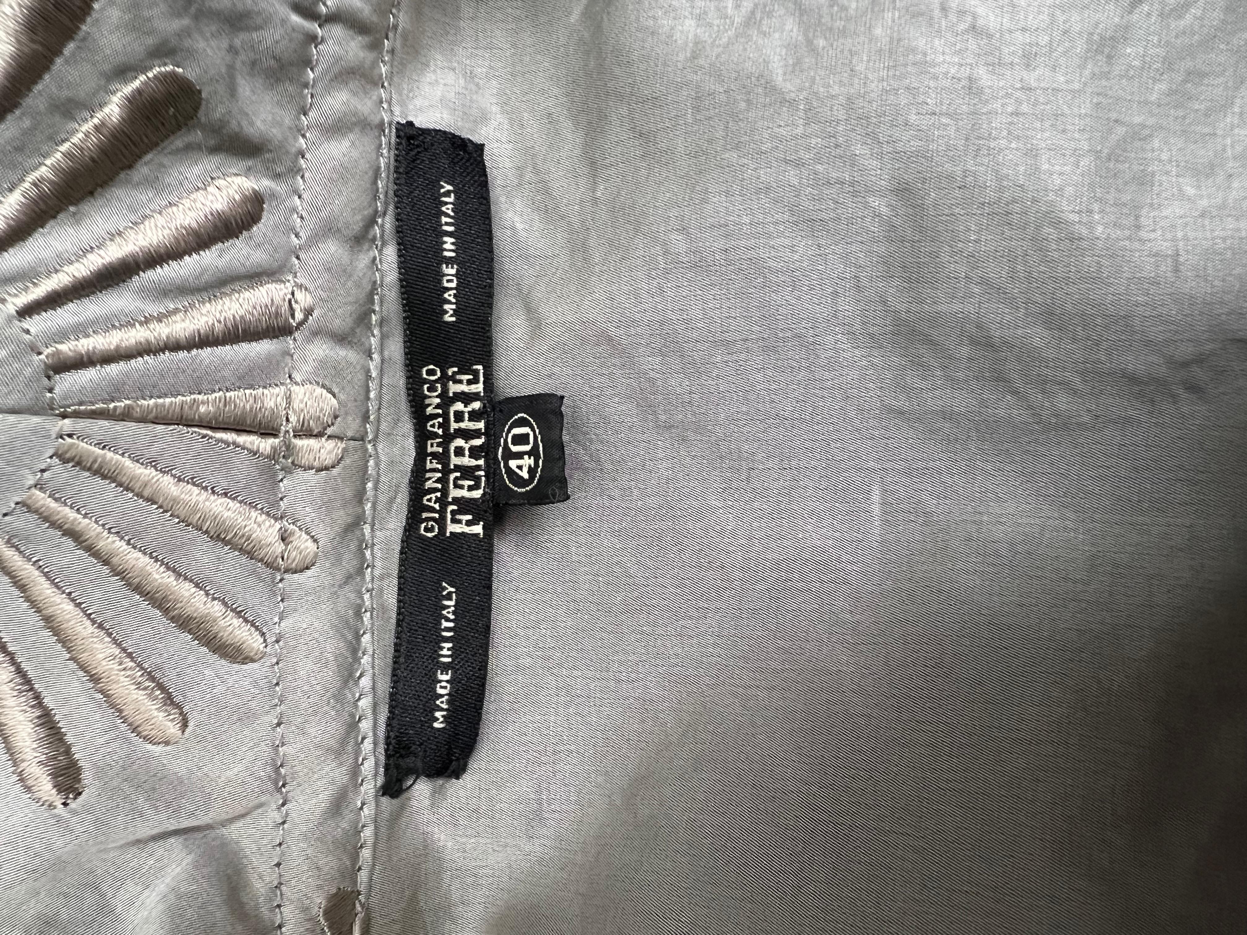 Chaqueta Gianfranco Ferrè S/S 2004 Sun Pattern Plata en venta 2