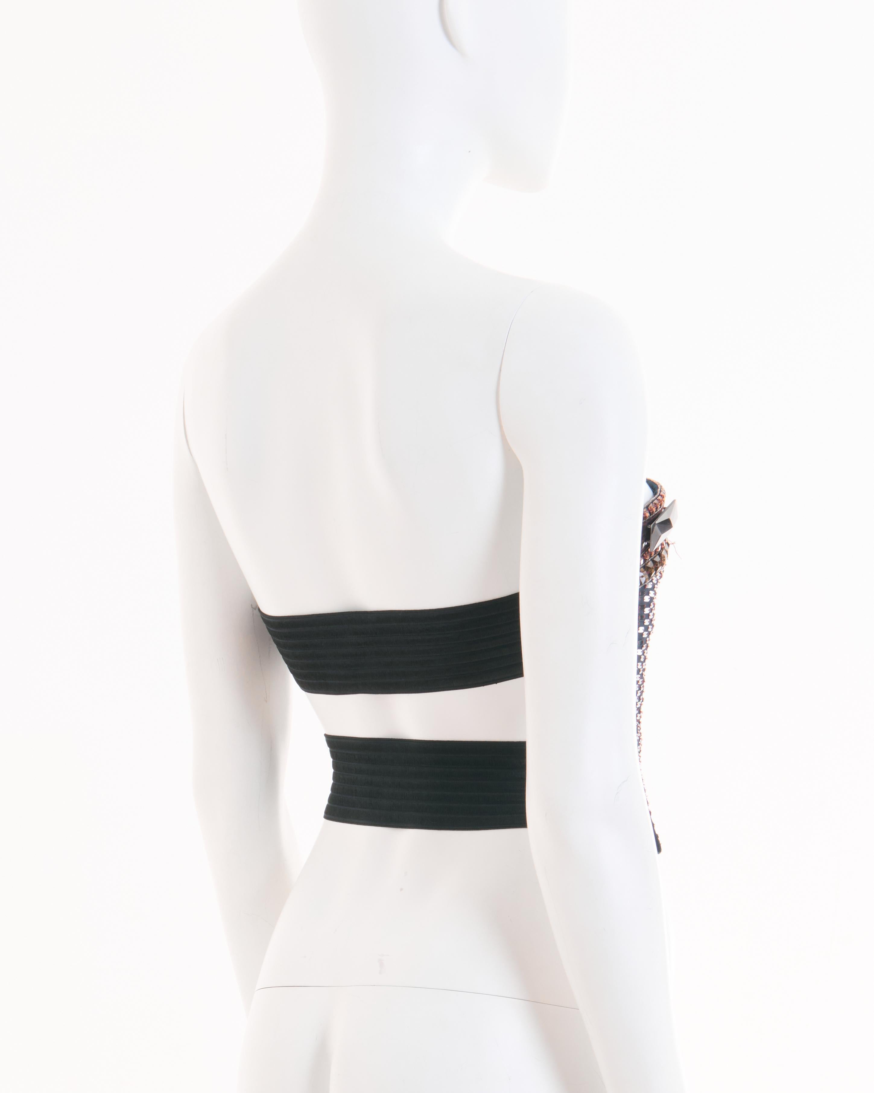 Women's Gianfranco Ferrè S/S 2008 Embellished Black Top For Sale
