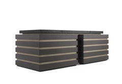 21st Century Sean Desk in Wood with Top in Leather by Gianfranco Ferré Home