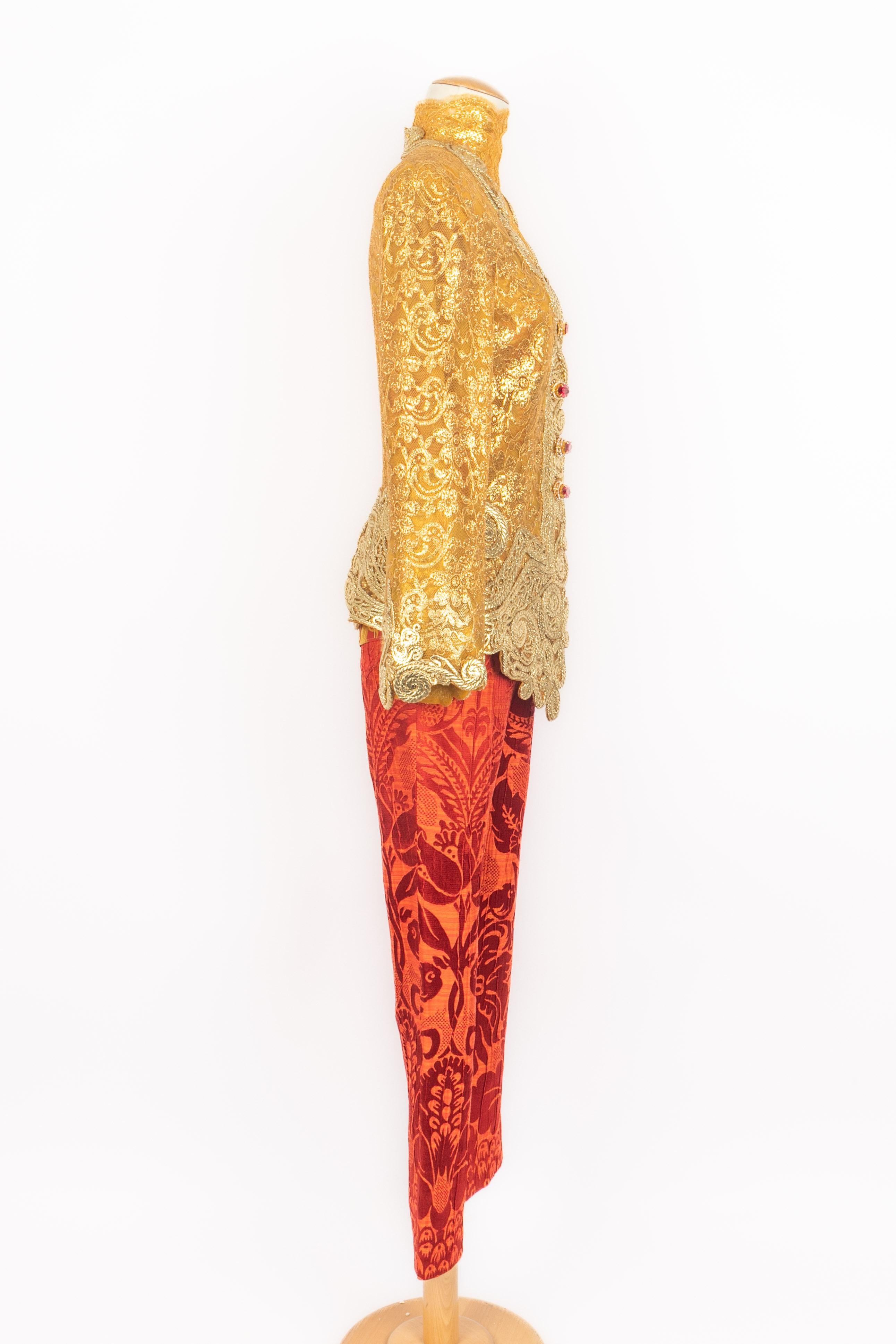 Gianfranco Ferré conjunto Invierno 1992 Naranja en venta