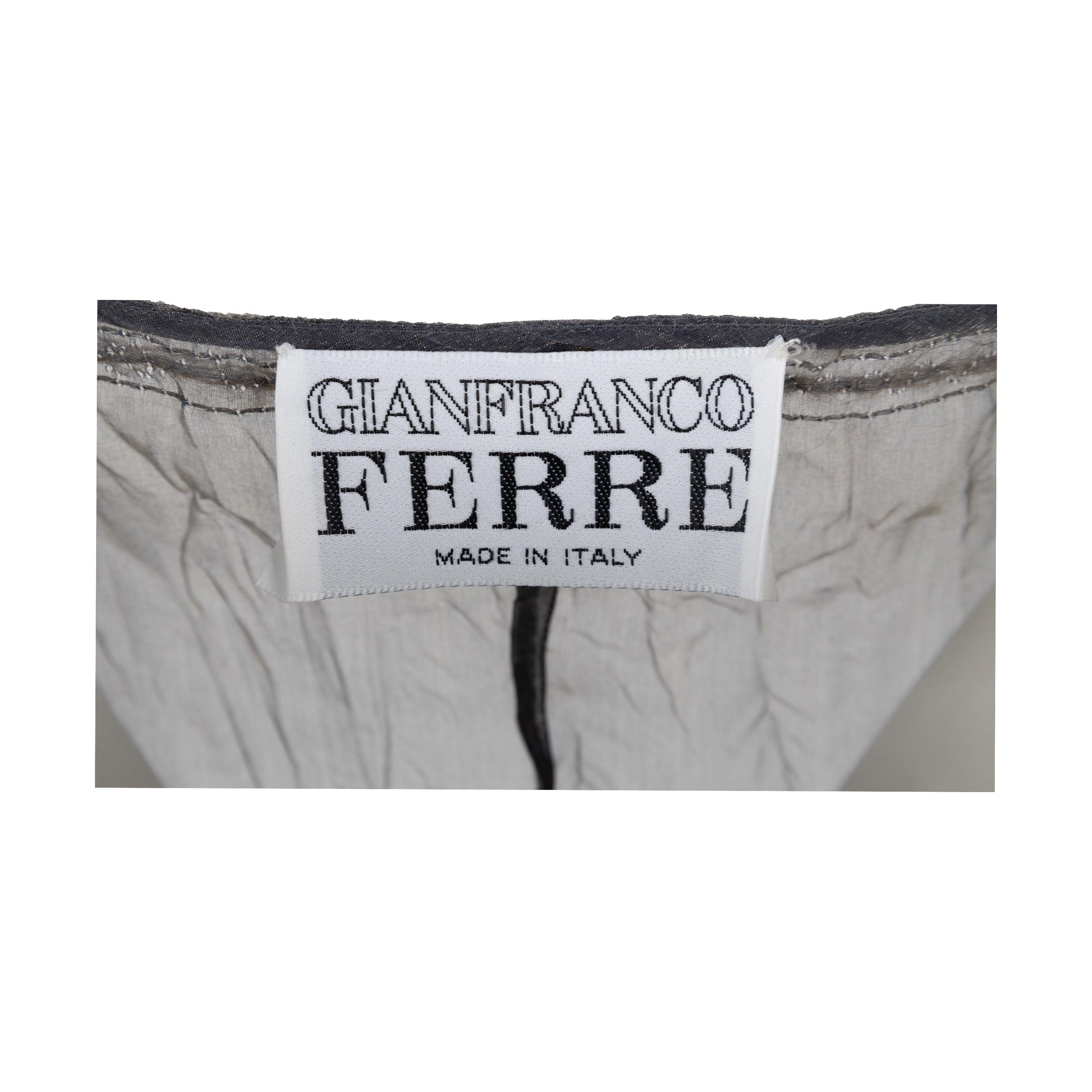 Grigio Top trasparente Gianfranco Ferré - Anni '90 in vendita