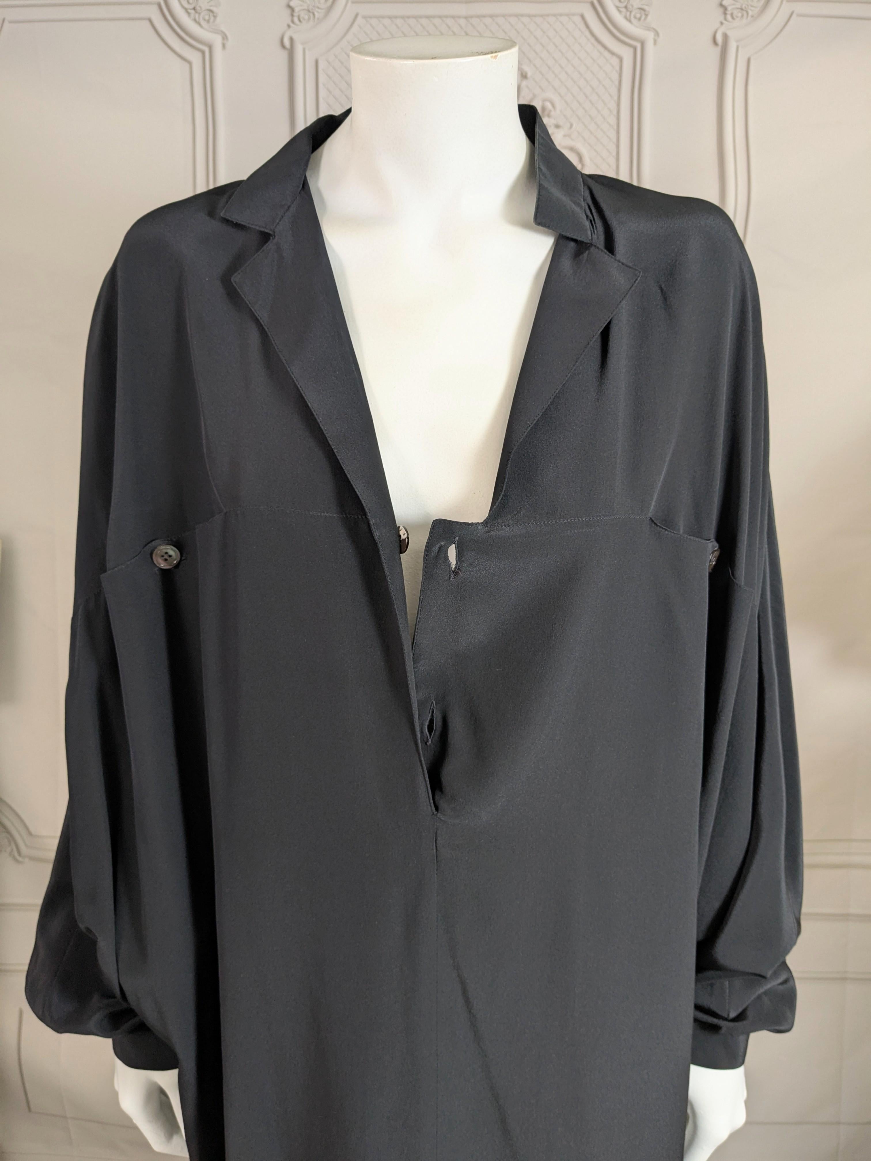 Women's or Men's Gianfranco Ferre Silk Crepe Dolman Sleeve Dress For Sale