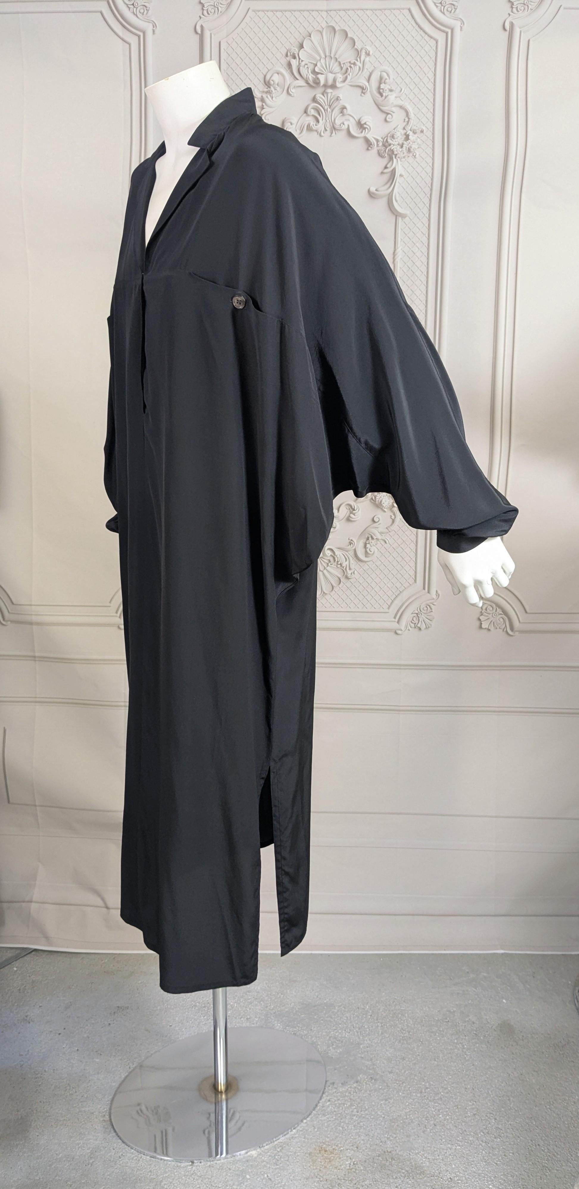 Gianfranco Ferre Silk Crepe Dolman Sleeve Dress For Sale 1