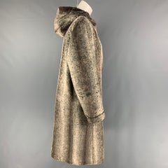 GIANFRANCO FERRE Size 6 Taupe Viscose Hooded Coat