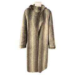 GIANFRANCO FERRE Größe 6 Taupefarbener Mantel aus Viskose mit Kapuze