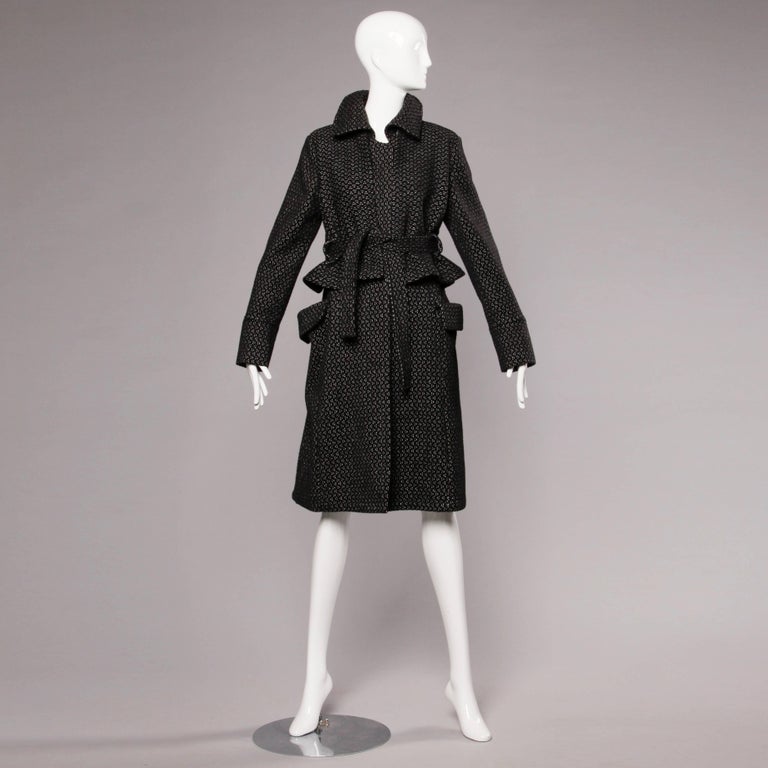 Gianfranco Ferre Soft Wool + Alpaca Avant Garde Coat with Cape Detail In Excellent Condition For Sale In Sparks, NV