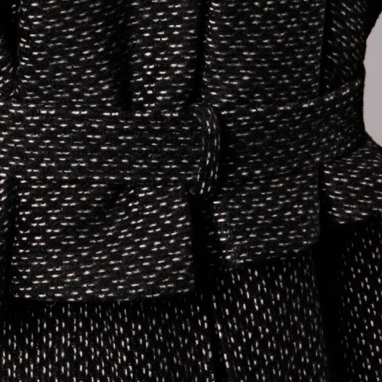Gianfranco Ferre Soft Wool + Alpaca Avant Garde Coat with Cape Detail For Sale 3
