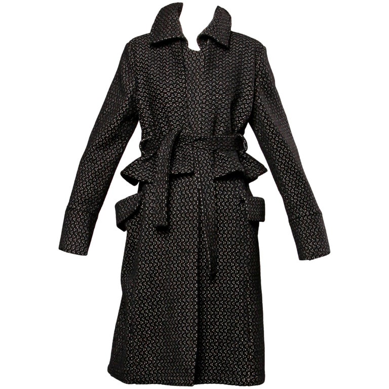 Gianfranco Ferre Soft Wool + Alpaca Avant Garde Coat with Cape Detail For Sale