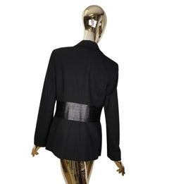 Gianfranco Ferré Studio black wool waist panel blazer