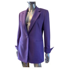 Gianfranco Ferre Studio Moderner Kaschmir-Blazer in Violett/Lila, Italien Größe 8