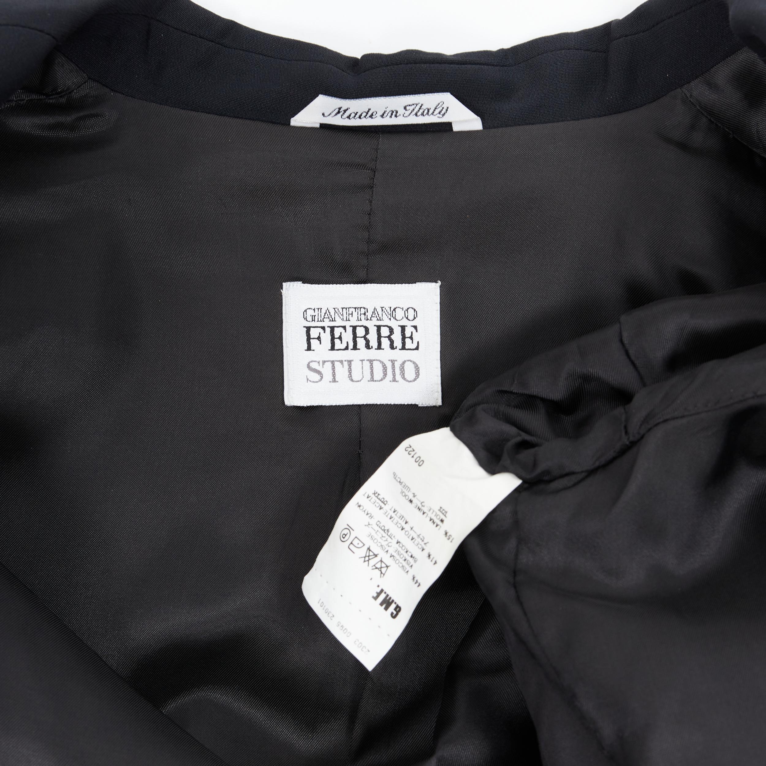GIANFRANCO FERRE STUDIO sequins sheer layered cuff blazer skirt set IT42 M For Sale 6