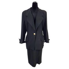 Gianfranco Ferré black elegant suit 1990s
