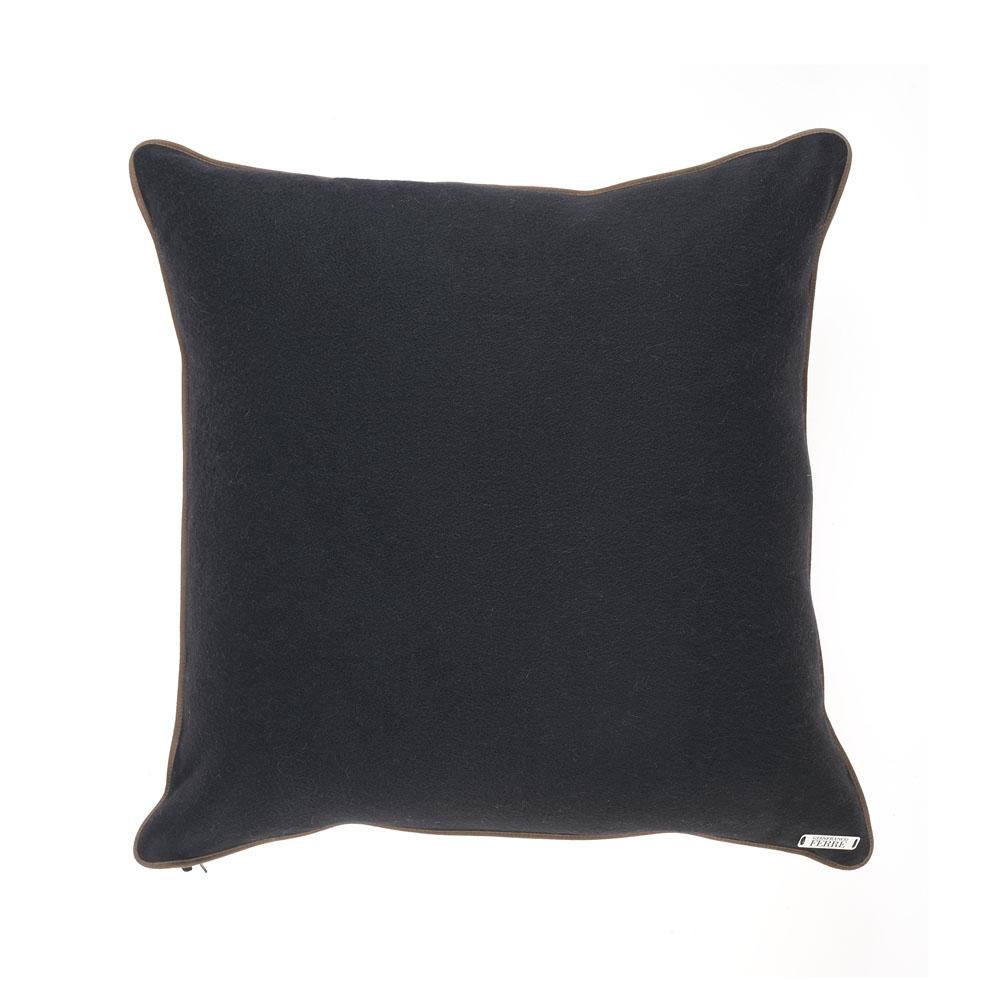 Gianfranco Ferré Tessa Pillow in Black Cashmere For Sale