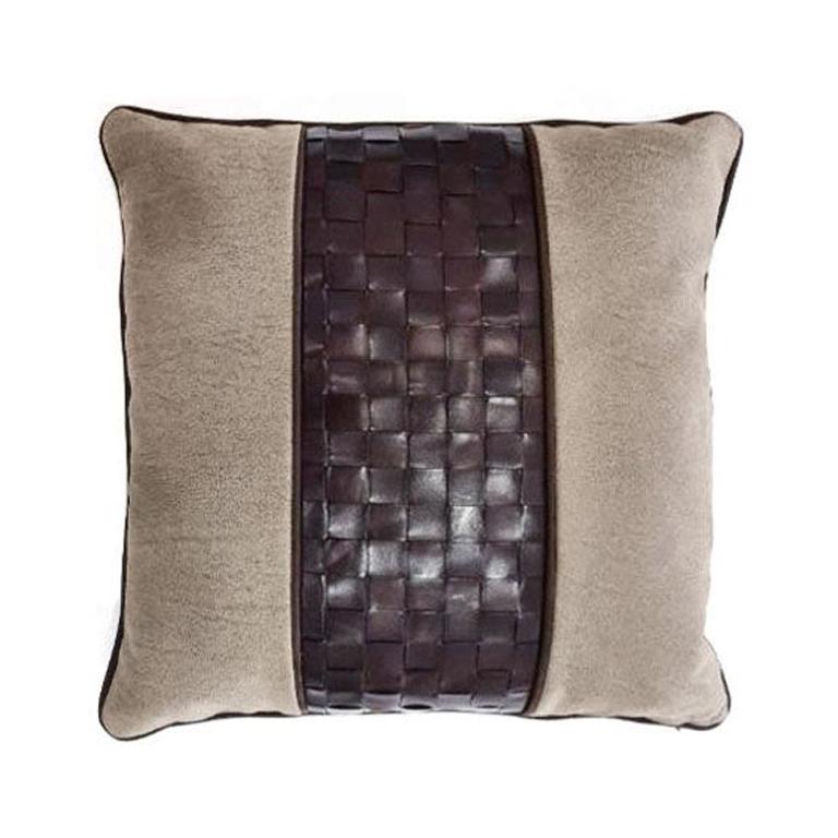 21st Century Tribeca_5 Decorative Cushion in Leather by Gianfranco Ferré Home For Sale