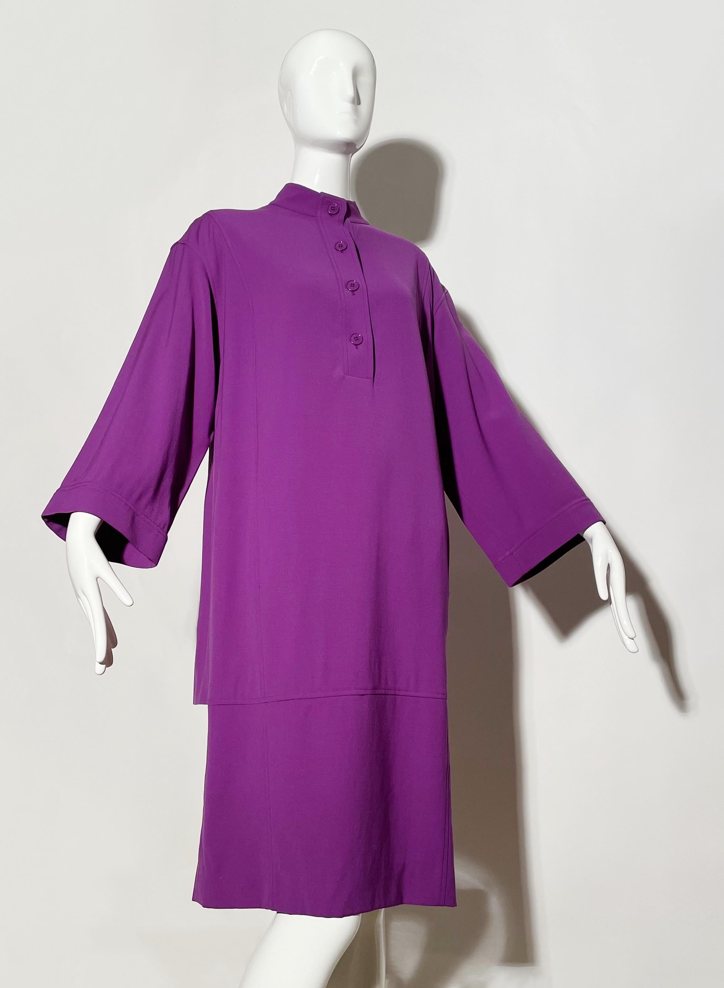 Purple Gianfranco Ferre Tunic Dress For Sale