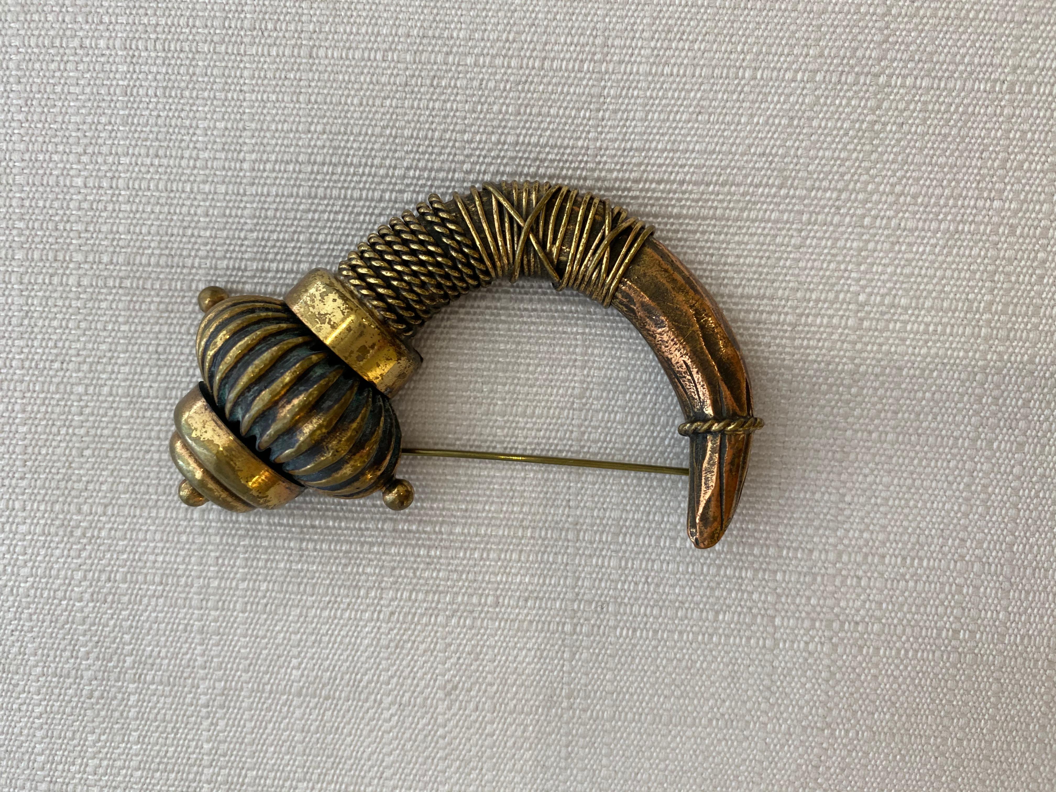 1990s Gianfranco Ferre Tusk Brooch / pin 