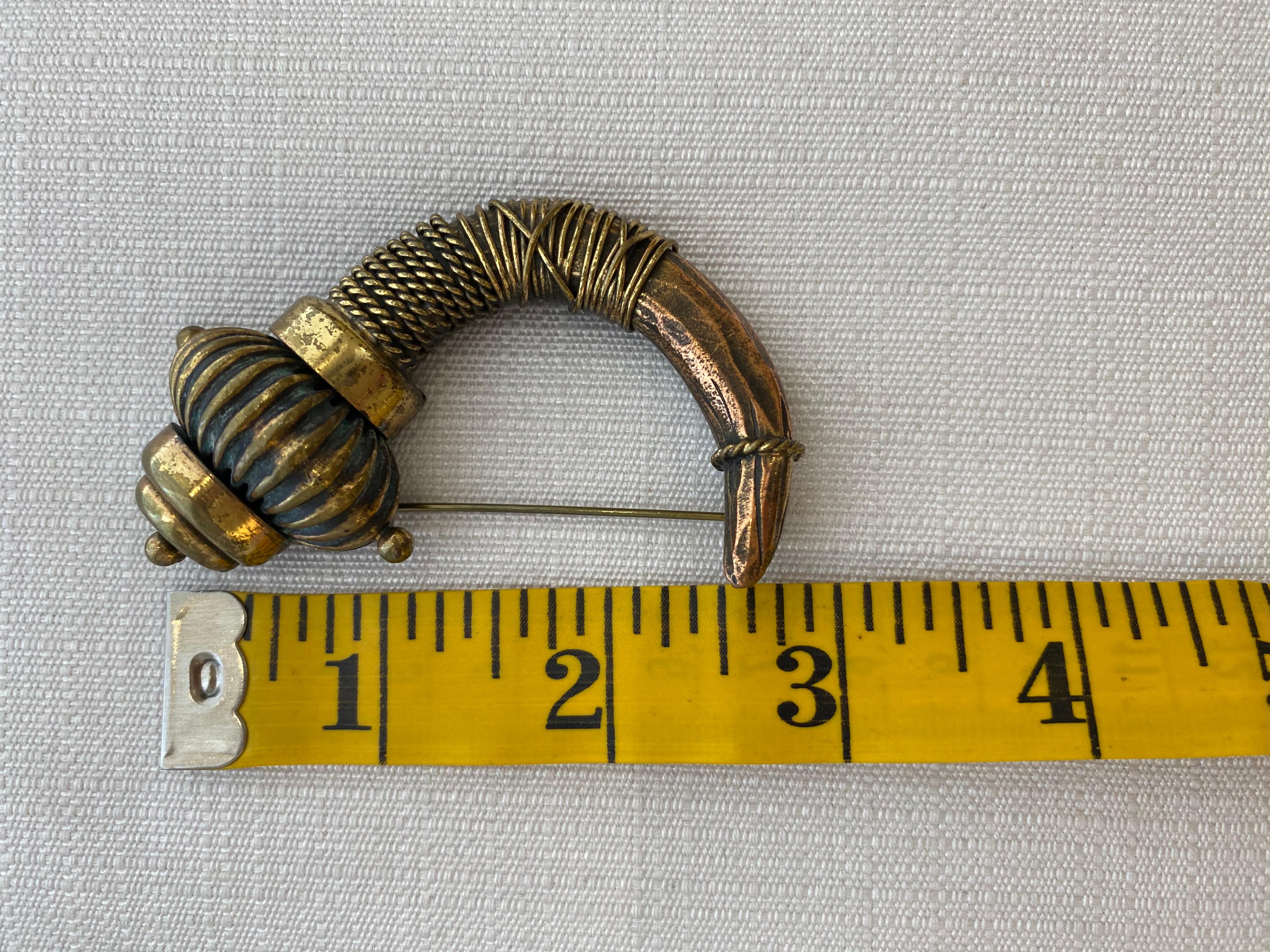 Gianfranco Ferre Tusk Brooch  For Sale 1