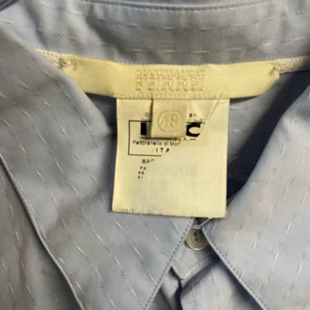 Gianfranco Ferrè Vintage 90s cotton shirt with embroidery pattern For Sale 1