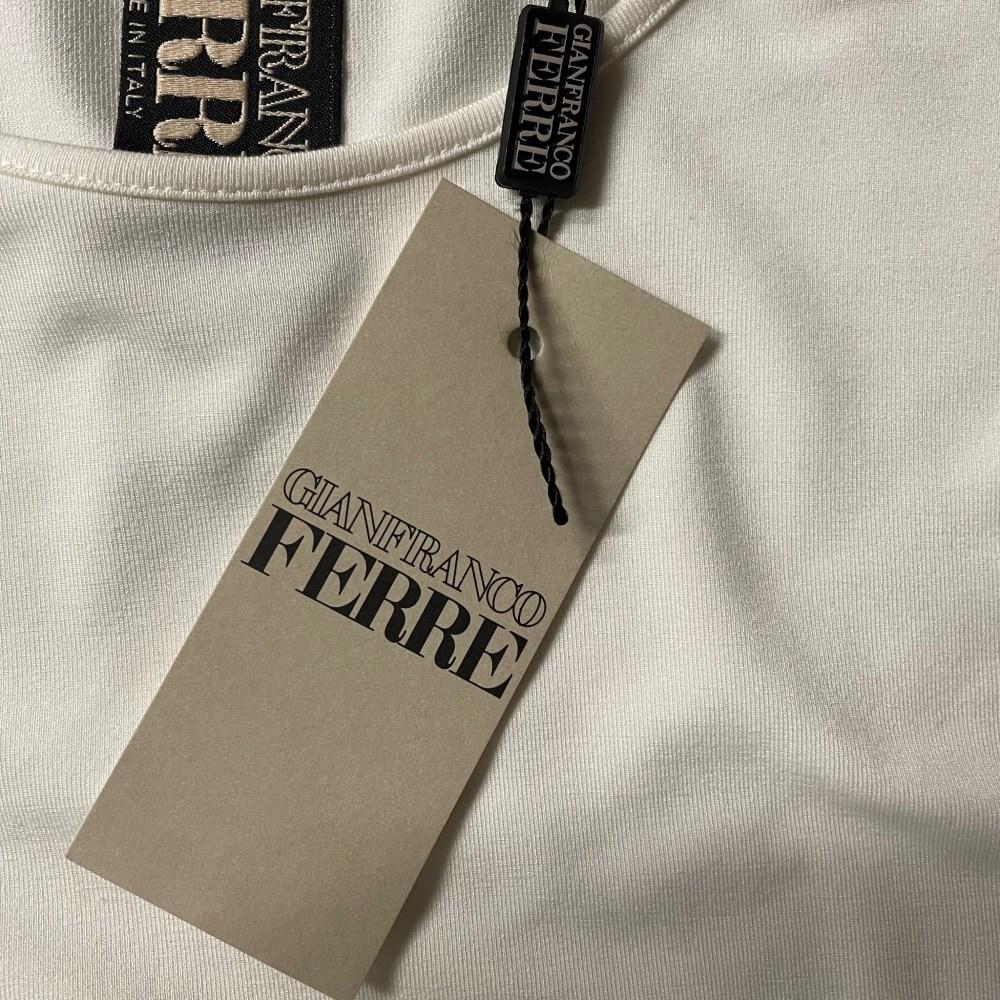 Gianfranco Ferré Vintage 90s white maxi shirt For Sale 3