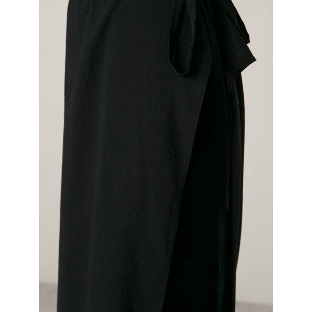 Gianfranco Ferrè Vintage black wool long 80s skirt 1