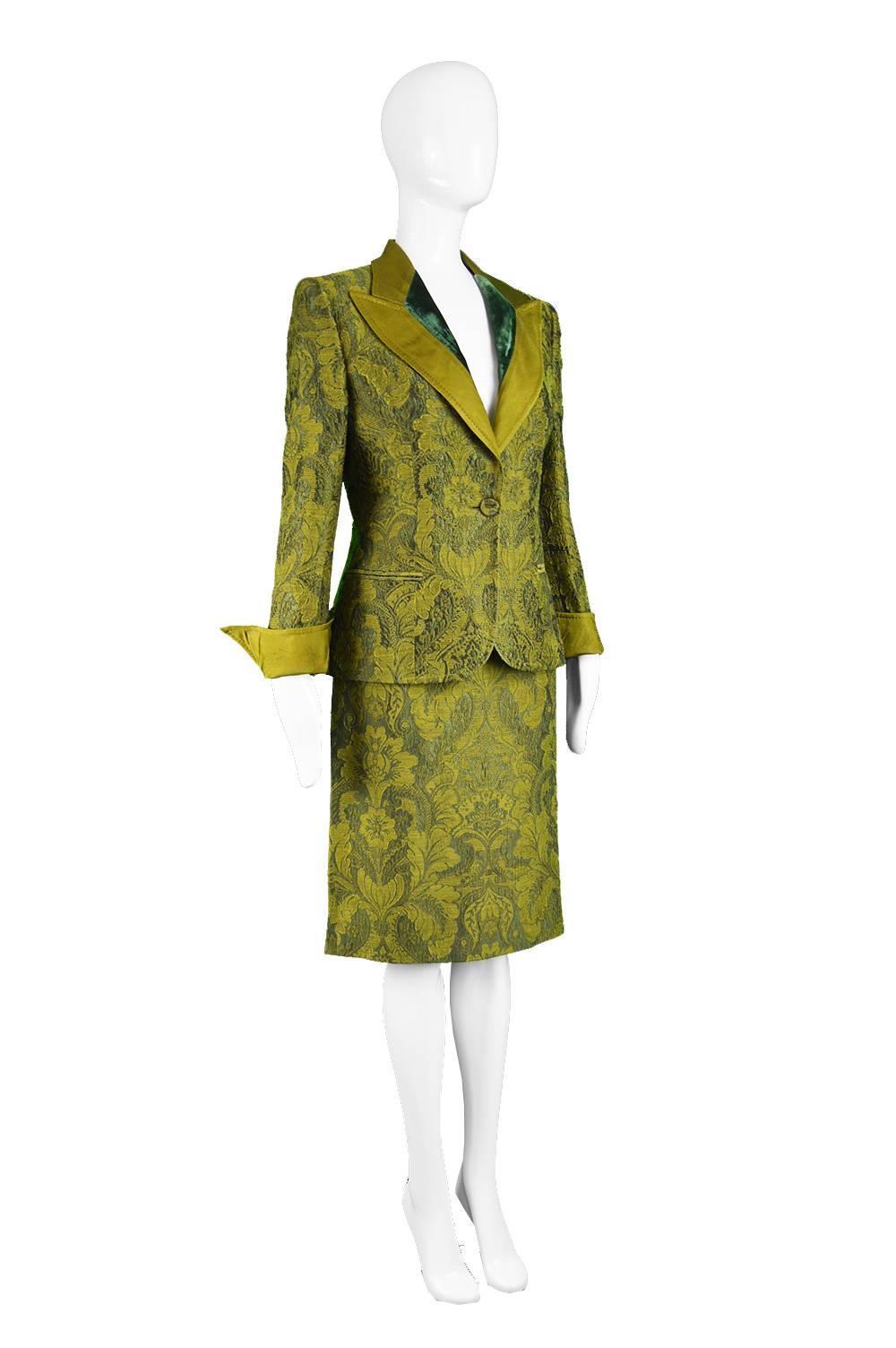 Gianfranco Ferre Vintage Brocade Skirt Suit 2